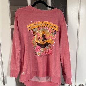 Simply Southern Pink Yellowstone Graphic Sweater